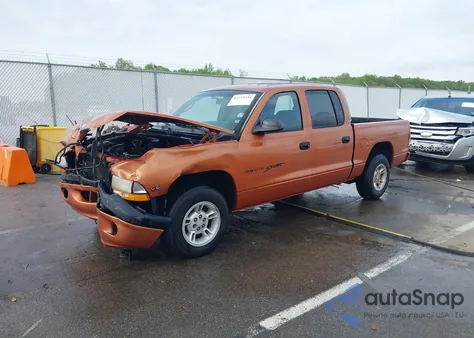 2000 Dodge Dakota Slt/Sport from USA, damaged, VIN 1B7GL2AX6YS624270